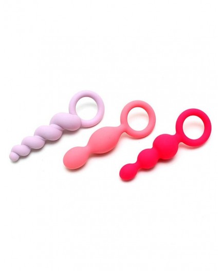 Sexy Shop Online I Trasgressivi - Palline Anali - Satisfyer Plugs Colored Set of 3 - Satisfyer