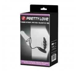 Sexy Shop Online I Trasgressivi - Stimolatore Prostatico Vibrante - Pretty Love Vibration Penis Sleeve III Black - Pretty Love