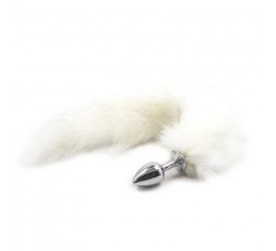 Sexy Shop Online I Trasgressivi - Plug con Coda - Plug Anale con Coda Long Fox Tail Bianca