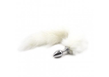 Plug con Coda - Plug Anale con Coda Long Fox Tail Bianca Plug con Coda - Plug Anale con Coda Long Fox Tail Bianca