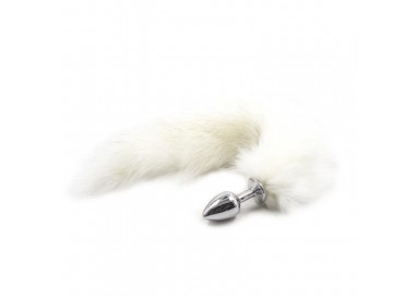 Plug con Coda - Plug Anale con Coda Long Fox Tail Bianca