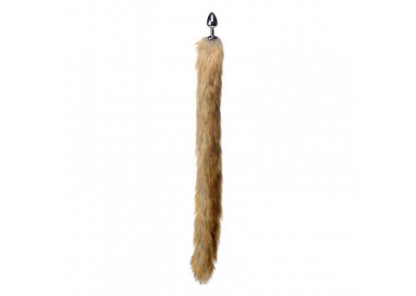 Plug con Coda - Plug con Coda Extra Long Mink Tail Metal Anal Plug - Tailz