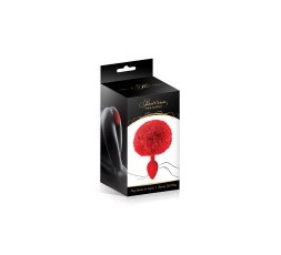 Sexy Shop Online I Trasgressivi - Plug Con Coda - Plug In Silicone Con Pon Pon Rosso - Sweet Caress