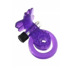 Sexy Shop Online I Trasgressivi - Anello Fallico Vibrante - Cock & Ball Ring Butterfly Purple - Seven Creations
