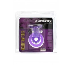 Sexy Shop Online I Trasgressivi - Anello Fallico Vibrante - Cock & Ball Ring Butterfly Purple - Seven Creations