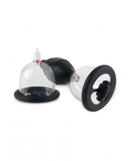 Sexy Shop Online I Trasgressivi - Pompa Vibrante Per Capezzoli - Vibrating Nipple Pleasure Cups Black - Pipedream