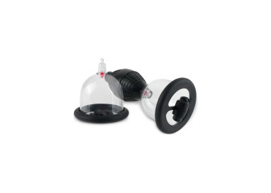 Pompa Vibrante Per Capezzoli - Vibrating Nipple Pleasure Cups Black - Pipedream