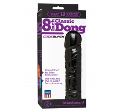 Sexy Shop Online I Trasgressivi - Fallo Realistico Dildo - Vac U Lock 8" Classic Black Dong - Doc Johnson