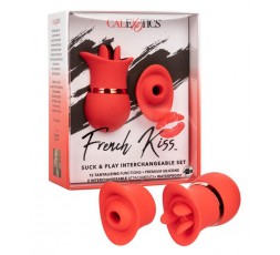 sexy shop online i trasgressivi - Stimolatore Clitorideo - French Kiss Suck & Play Set Red - California Exotics