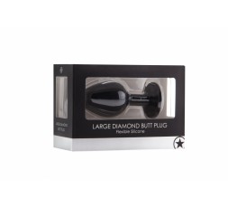 Sexy shop I Trasgressivi - Plug Anale Classico - Large Diamond Butt Plug Black