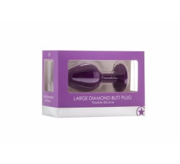 Sexy shop I Trasgressivi - Plug Anale Classico - Large Diamond Butt Plug Viola