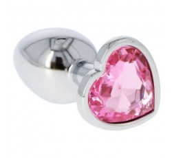 SEXY SHOP ONLINE I TRASGRESSIVI - PLUG ANALE IN METALLO - PLUG HEART PINK SMALL - TOYZ4LOVERS