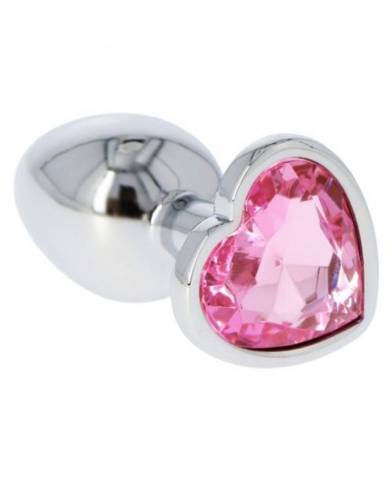 SEXY SHOP ONLINE I TRASGRESSIVI - PLUG ANALE IN METALLO - PLUG HEART PINK SMALL - TOYZ4LOVERS