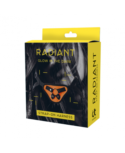 Sexy Shop Online I TRASGRESSIVI - RADIANT STRAP-ON GLOW IN THE DARK ORANGE - DREAMTOYS