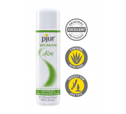 Piur - Woman Aloe - Gel lubrificante e da massaggio a base d'acqua con Aloe Vera - 3 fl oz / 100 ml