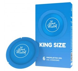 Profilattici love match king size 6 pezzi -sexy shop itrasgressivi -shop on line