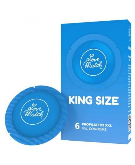 Profilattici love match king size 6 pezzi -sexy shop itrasgressivi -shop on line