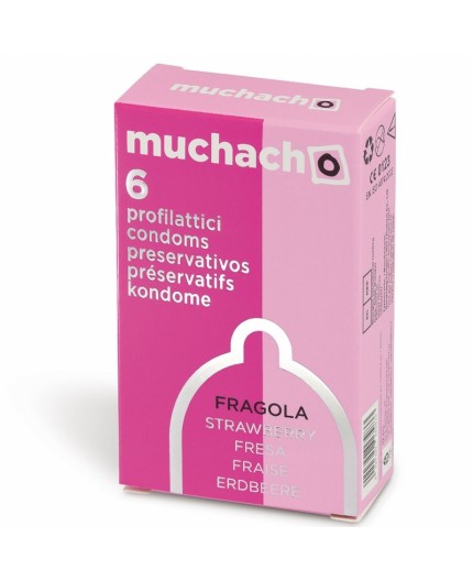 PRESERVATIVI MUCHACHO AROMATIZZATI ALLA FRAGOLA 6 PZ-sexy shop - i trasgressivi - shop on line PRESERVATIVI MUCHACHO AROMATIZZATI ALLA FRAGOLA 6 PZ-sexy shop - i trasgressivi - shop on line