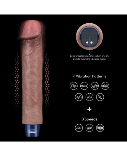 9" REAL SOFTEE Rechargeable Silicone Vibrating Dildo - sexyshop - itrasgressivi - shopon line