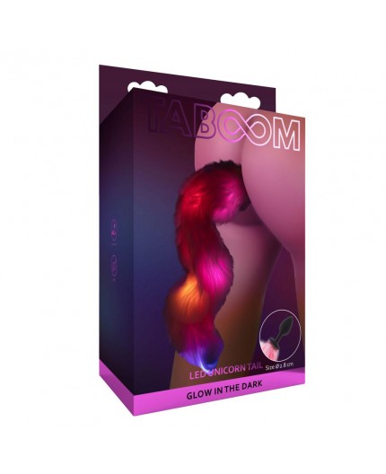Unicorn Tail & Buttplug LED Black - sexyshop itrasgressivi - shoponline Unicorn Tail & Buttplug LED Black - sexyshop itrasgressivi - shoponline
