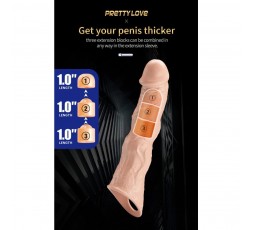 Extension Penis Sleeve 11" Color carne