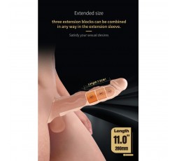 Extension Penis Sleeve 11" Color carne