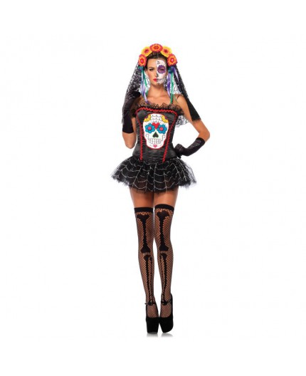 Sexy Shop Online I Trasgressivi - Halloween Donna - Costume da Sugar Skull Bustier - Leg Avenue