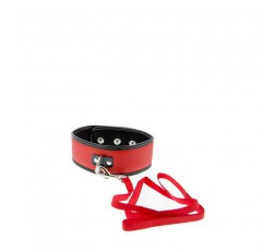 Sexy Shop Online I Trasgressivi - Costrittivo - Collare Con Guinzaglio Rosso - Guilty Pleasure