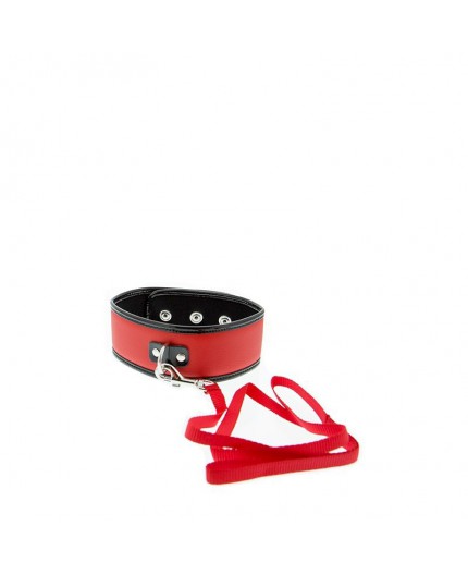 Sexy Shop Online I Trasgressivi - Costrittivo - Collare Con Guinzaglio Rosso - Guilty Pleasure