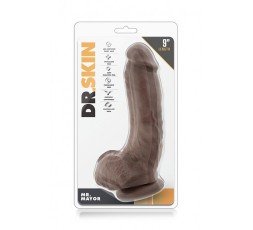 Sexy Shop Online I Trasgressivi - Fallo Realistico XXL - Dr. Skin Mr. Mayor 9" Dildo Brown - Blush Novelties