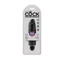 Sexy Shop Online I Trasgressivi - Fallo Realistico Dildo Vibrante - King Cock 6" Vibrating Stiffy Nero - Pipedream