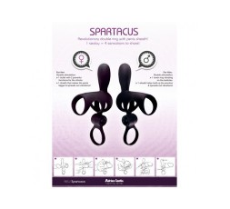 Sexy Shop Online I Trasgressivi - Anello Fallico Vibrante - Spartacus Nero - Adrien Lastic