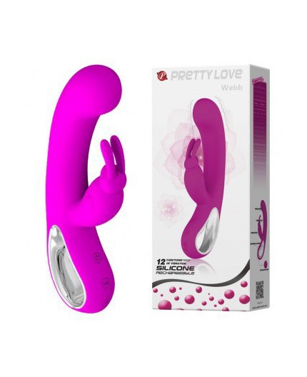 Sexy Shop Online I Trasgressivi - Vibratore Rabbit - Design Webb Fucsia - Pretty Love