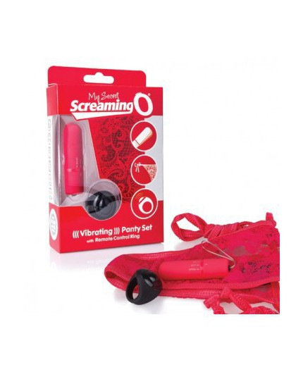 sexy shop online i Trasgressivi Vibromassaggiatore Perizoma Rosso Remote Control Panty Vibe Red - My Secret Screaming