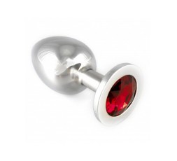 Sexy Shop Online I Trasgressivi - Plug Anale In Metallo - Butt Plug Big With Crystal Red - Rimba