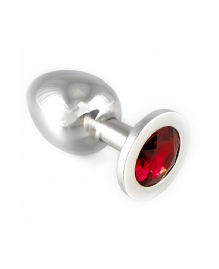 Sexy Shop Online I Trasgressivi - Plug Anale In Metallo - Butt Plug Big With Crystal Red - Rimba