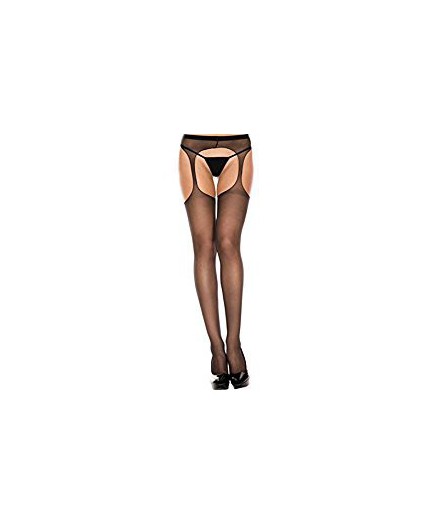 Sexy Shop Online I Trasgressivi - Calze & Collant - Calze Nere Velate Suspender Sheer Hose - Baci Lingerie