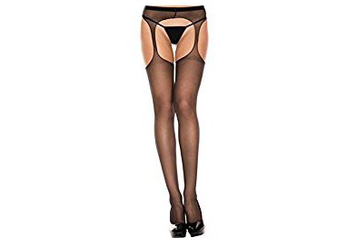 Calze & Collant - Calze Nere Velate Suspender Sheer Hose - Baci Lingerie