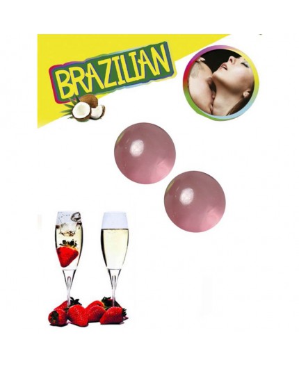 Palline Lubrificanti Effetto Afrodisiaco Fragola e Champagne Palline Lubrificanti Effetto Afrodisiaco Fragola e Champagne