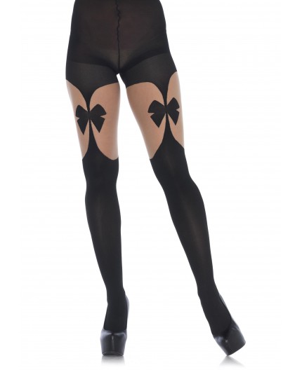 Sexy Shop Online I Trasgressivi - Calze & Collant - Collant con Fiocco Illusion Garterbelt Pantyhose - Leg Avenue