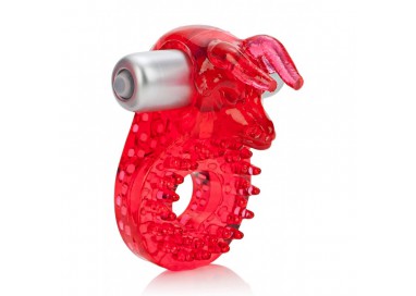 Anello Fallico Vibrante - Couples Raging Bull Red - California Exotic Novelties