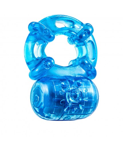 Anello Fallico Vibrante Silicone Blu Stay Hard Reusable 5 Function Cockring Blu - Blush Novelties Anello Fallico Vibrante Silicone Blu Stay Hard Reusable 5 Function Cockring Blu - Blush Novelties