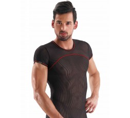 Sexy Shop Online I Trasgressivi - T-Shirt Uomo - Maglietta Nera Con Riga Rossa T-Shirt Black - Eros Veneziani