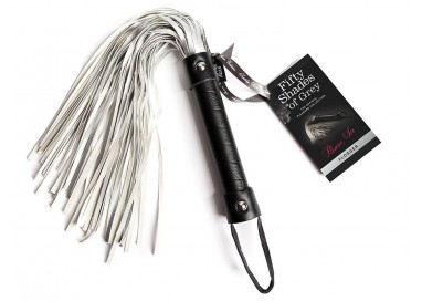 Fruste e Paddle - Frustino Ecopelle Argento Please Sir Flogger - Fifty Shades Of Grey