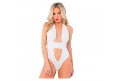 Sexy Lingerie - Body Bianco Take The Plunge Bodysuit - Pink Lipstick