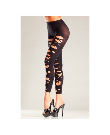 Sexy Shop Online I Trasgressivi - Calze & Collant - Collant Elasticizzato Nero Strappato - Be Wicked