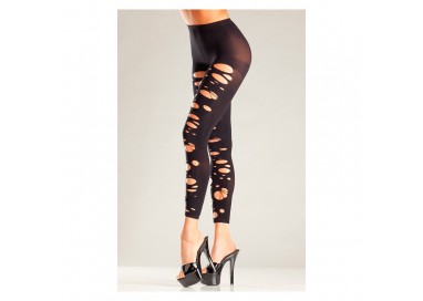 Calze & Collant - Collant Elasticizzato Nero Strappato - Be Wicked