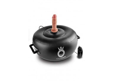 Sex Machine - King Cock Vibrating Inflatable Hot Seat Nera - Pipedream