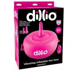 Sexy Shop Online I Trasgressivi - Sex Machine Gonfiabile - Dillio Vibrating Inflatable Hot Seat Fucsia - Pipedream