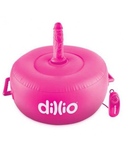 Sexy Shop Online I Trasgressivi - Sex Machine Gonfiabile - Dillio Vibrating Inflatable Hot Seat Fucsia - Pipedream